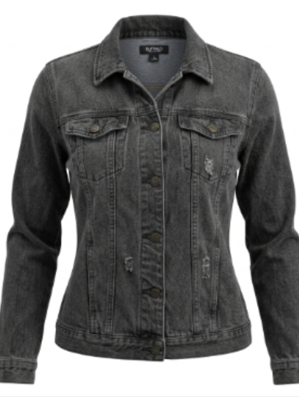 Buffalo David Bitton Charcoal Denim Trucker Jacket
